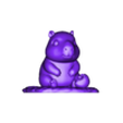 Adorable Capybara Figurine with Mango.stl Adorable Capybara Figurine with Mango