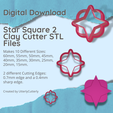 a-paper-plate2-Instagram-Post-Presentation-43-Instagram-Post-Square.png Star Square 2 Clay Cutter - STL Digital File Download- 10 sizes and 2 Cutter Versions