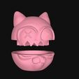 Captura-de-Pantalla-2023-03-20-a-las-14.18.11.jpg STL file GRINDERKING GRINDER WEED 2-FACES GRAN CAT 3D 72X82X75MM EASY PRINT CUT AND KEYED・3D printing idea to download