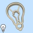 36-2.jpg Science and technology cookie cutters - #36 - light bulb (style 3)