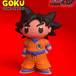 Goku-1.jpg Archivo STL GOKU Funko Kawaii・Modelo para descargar y imprimir en 3D