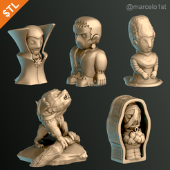 CLASSIC-MONSTERS_01.png STL file Classic Monsters・3D printer design to download