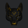 01_black.png Japanese fox kitsune mask with horns for cosplay