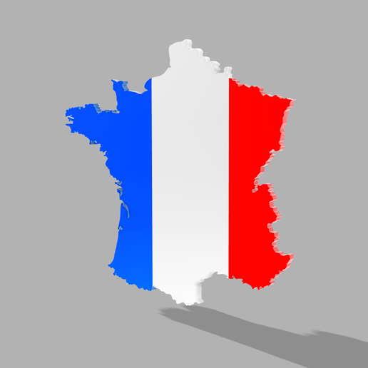 q2.png STL file Flag of France・Template to download and 3D print, ClawRobotics