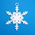 SnowflakeChristmasOrnament1WithJumpring3DPrintPhoto.jpg Christmas Ornaments - 6 Pack Of Snowflakes