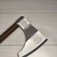 Bearded-axe-head-silver.jpg Viking Axe - Modular, No Glue, No Supports, No AMS