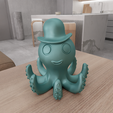 untitled.png 3D Octopus in a Hat Decor with 3D Stl File & Animal Print, Octopus Art, Animal Decor, Octopus Hat, 3D Printing, Animal Gift, Octopus Decor