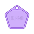 Keyrings - Pentagon Home v6.stl Custom Keychain Template- Set of 9 - Make Your Own!