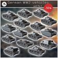 HM-WX-P03-Panzer-III-and-variants-pack-No.-1.jpg German WW2 vehicles pack No. 3 (Panzer III and variants) - Germany Eastern Western Front Normandy Stalingrad Berlin Bulge WWII