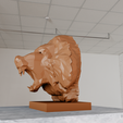 bust-head-low-poly-3.png baboon head bust low poly