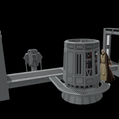 2023-02-27-150845.png 3D file Star Wars Death Star Tractor Beam Terminal Diorama for 3.75" and 6" figures・3D printing design to download
