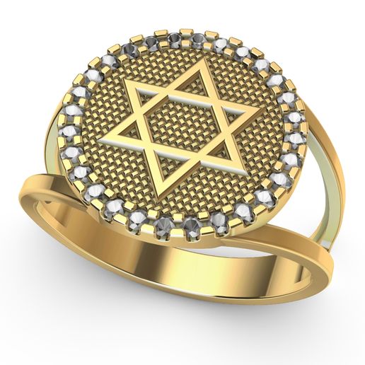 Star of David - Estrela de Davi Ring - Anel 3D model