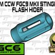 FGC6-flash-hider-stingray.jpg FGC-6: FGC-9 MKII Stingray flash hider 14mm CCW for airsoft