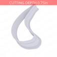 Banana~4.75in-cookiecutter-only2.png Banana Cookie Cutter 4.75in / 12.1cm