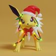 jolteon-natal-render.jpg Pokemon - Eeveelutions  in Christmas Style