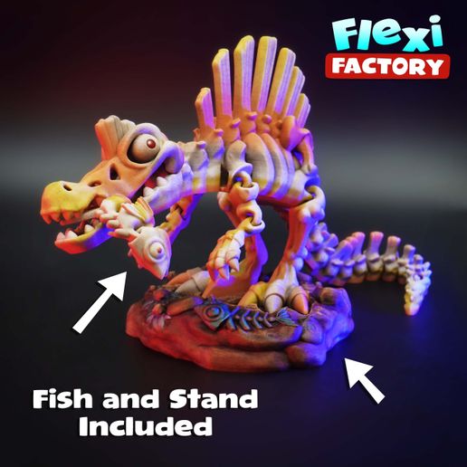 Dan-Sopala-Flexi-Factory-Spinosaurus_06.jpg Flexi Factory Print-in-Place Skeleton Spinosaurus Dinosaur