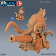 2879-Killer-Octopus-Cannon-Large.png Killer Octopus Set ‧ DnD Miniature ‧ Tabletop Miniatures ‧ Gaming Monster ‧ 3D Model ‧ RPG ‧ DnDminis ‧ STL FILE