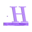 (H) Individual.stl Rustic Picture Frame Alphabet