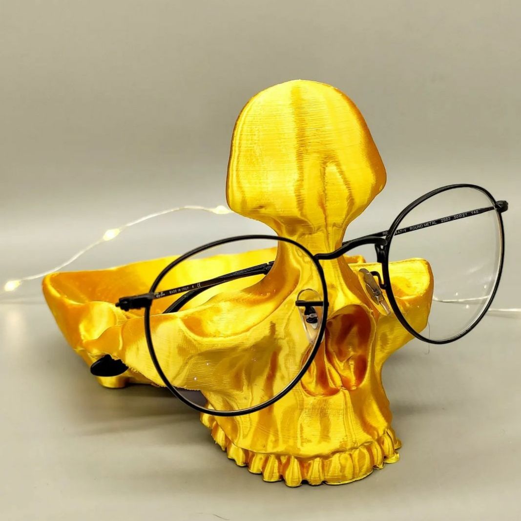 20220704_185331.jpg STL file Skull Glasses Stand Holder・3D printing model to download, 3Dimension3d
