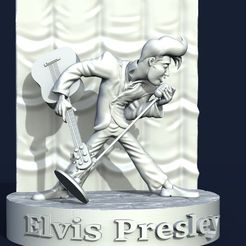 Elvis-Presley.1133.jpg Archivo STL Elvis Presley caricaturizado・Modelo para descargar e imprimir en 3D