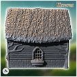 5.jpg Hobbit house with round door and upstairs window (17) - Medieval Middle Earth Age 28mm 15mm RPG Shire