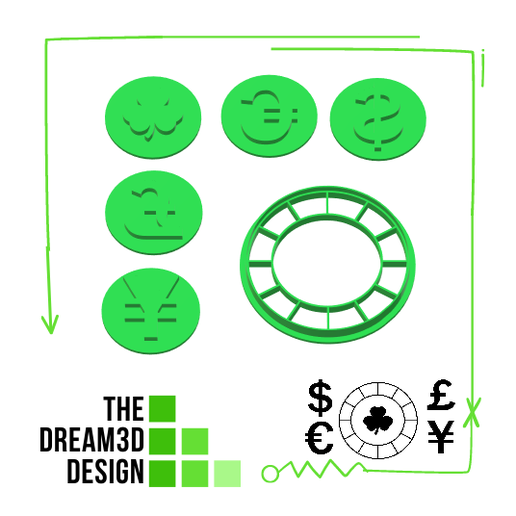 LUCKY COIN COOKIE CUTTER SAINT PATRICK S DAY 3D model