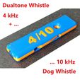 Title-q.jpg Free STL file 2-in-1 Whistle (Dog + Standard)・3D printer model to download