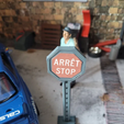 Arret-3.png 1/18 Panneau d'arret / Stop sign diecast