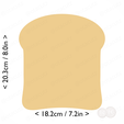 bread_slice~8in-cm-inch-cookie.png Bread Slice Cookie Cutter 8in / 20.3cm