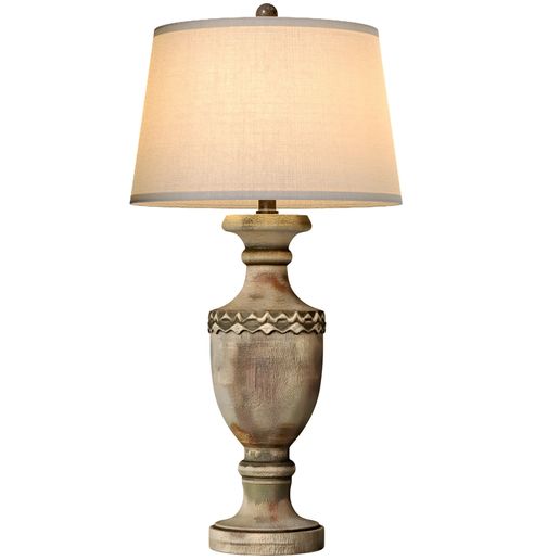 3ddd1.jpg Rustic Classic Urn-Shaped Table Lamp with Fabric Shade 3D model