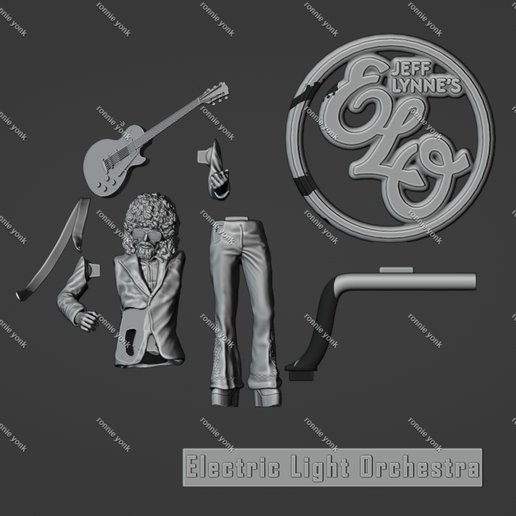 👾 Jeff Lynne's ELO 3D Print・ 3D File for 3D printing・Cults