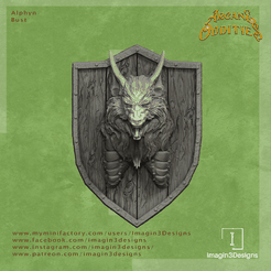 Alphyn-Bust-Front.png Файл 3D Предварительно поддерживаемый бюст Alphyn・3D модель для печати скачать