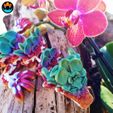 Orchid-5.jpg Orchid Dragon, Cinderwing3d, Articulating Flexi Dragon, Spring Flower Dragon,Print-in-place, No supports