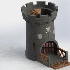 picture3.JPG Free 3D file Castle dice tower with moveable gate・3D printable model to download
