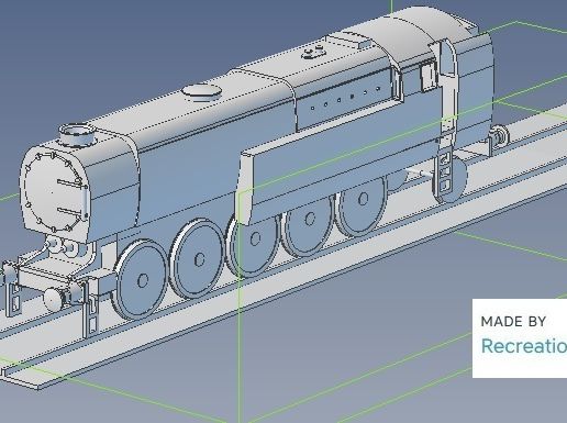 Bulleid Q1 loco variations 0-10-2T Boiler type D 1/76 scale 3D model