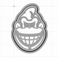 Donkey-Kong-1.jpg STL file Mario Bros Donkey Kong Cookie and Fondant Cutter with Embosser・3D printable model to download