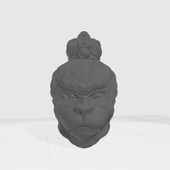 1.png STL file Sun Wukong Monkey King Head 3D Model 3D print model・3D printing template to download, theone_x00x
