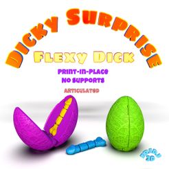 dickySurprise_flexi_dick.jpg Fichier STL Dicky Surprise Flexy Dick・Design pour imprimante 3D à télécharger