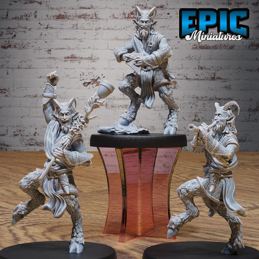 Satyr Classic Set ‧ DnD Miniature ‧ Tabletop Miniatures ‧ Gaming Monster ‧ 3D Model ‧ RPG ‧ DnDminis ‧ STL FILE 3D model