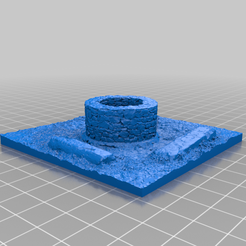 Well_obj.png STL-Datei Brunnen Mit Metalleinsatz kostenlos・Vorlage für 3D-Drucker zum herunterladen, zatamite