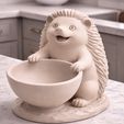AD9D8568-2E3E-419C-B1EA-D5FD2CA25303.jpeg Decorative Bowl Organizer with Hedgehog – Entryway Key Holder STL – Catchall Tray with Hedgehog – 3D Printable Home Storage Decor