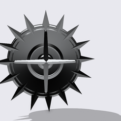 lead-sled-kustom-spiked-hubcaps-2023-04-21-161830.png STL file Kustom Spiked Hubcaps・3D printable model to download