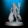 Aquatic-Fish-Warrior.png Beasts of the oceans :Fantasy RPG 3d printable miniature bundle PRE-SUPPORTED