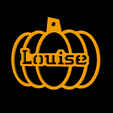 Louise.png Personalised Pumpkin Decoration for Top 2000 French First Names