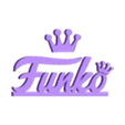 Funko Logo and Crown WithBorder.stl Funko Pop Bundle / Funko logo / Funko pop Decor / Collectors wall art / cake topper/ Gift