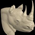 23.jpg Rhino Head 3D stl model relief wall decor, CNC Router Engraver, Artcam, Aspire, CNC files