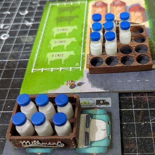 🥛 Milkman Boardgame Barn (Player Dashboard)・ STL File for 3D printing・Cults
