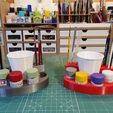 20190428_004431.jpg Brush, cup and Tamiya 10ml acrylic paint holder for scale modelers