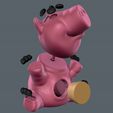 Hamm-Piggy-Bank-Assembled.jpg Hamm Piggy Bank (Easy print and Easy Assembly)