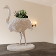 body-planter-1.png ostrich body planter pot flower vase statue stl 3d print file stl